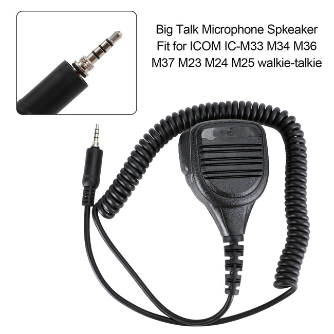 ICOM M33/M34-SM08 Wasserdichter Mikrofonlautsprecher für IC-M33 M36 M37 M23 M24 M25