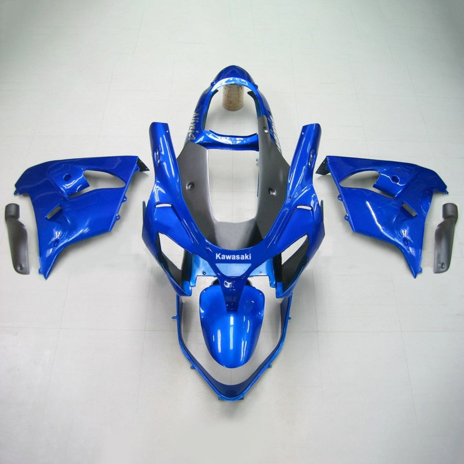 Amotopart Kawasaki ZX9R 2000-2001 Kit Craignant Bleu