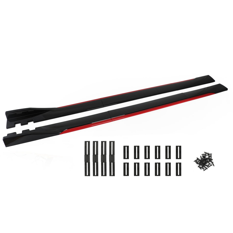78,7 "Universal Side Rock Extensions Rocker Panel Splitter Lip Polypropylen Generikum
