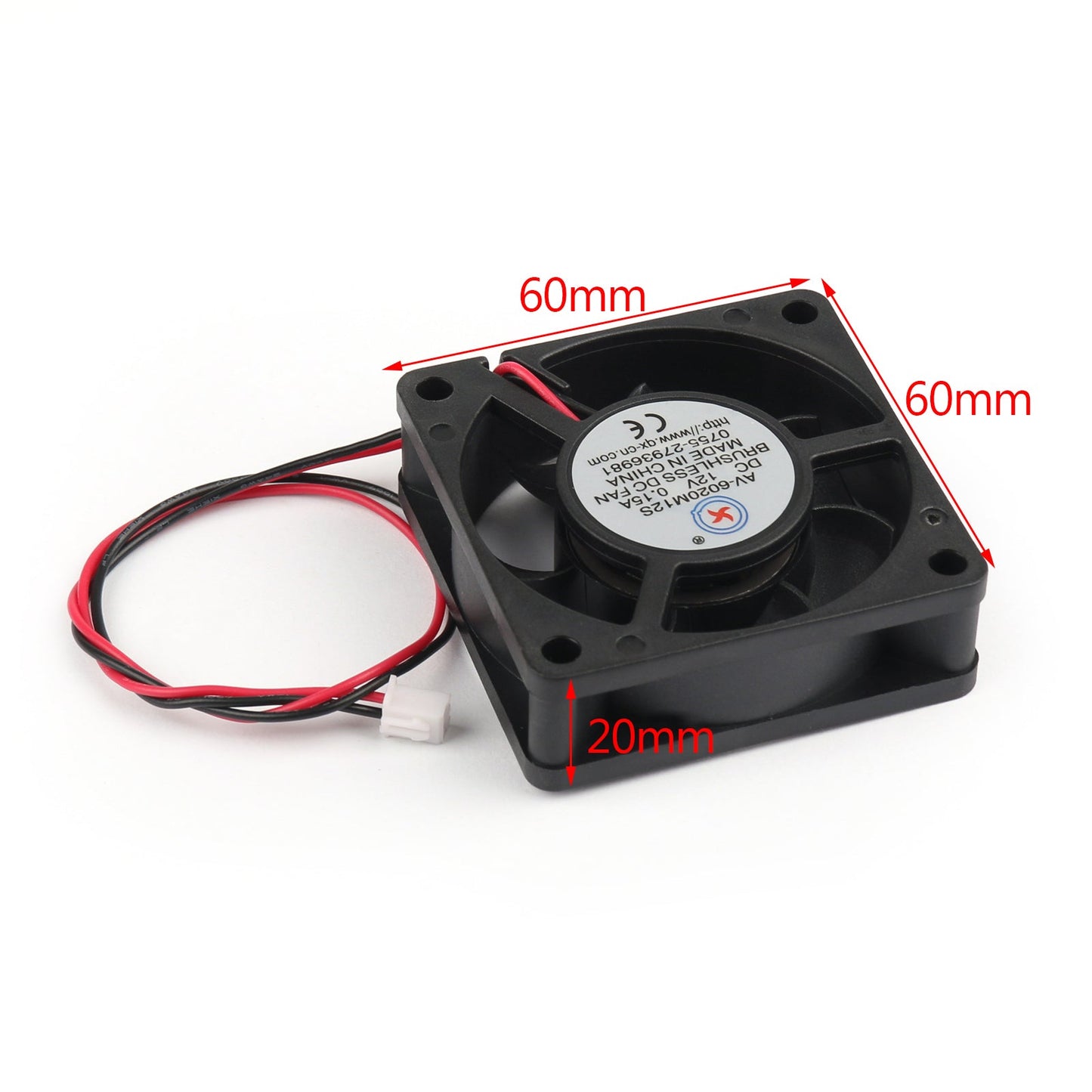 4pcs dc brushless refroidissement pc ordinateur ventilateur 12V 6020S 60x60x20mm 0.15A 2 broches fil