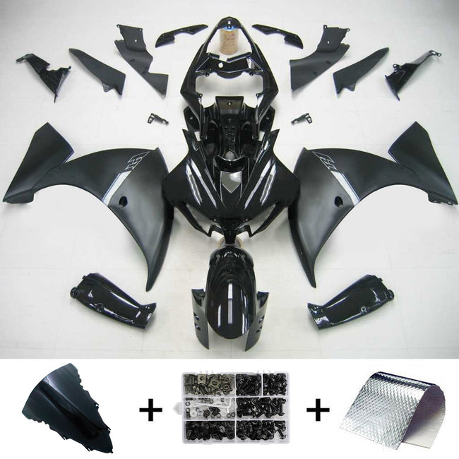 Amotopart Yamaha 2012-2014 YZF 1000 R1 Schwarzverkleidungskit