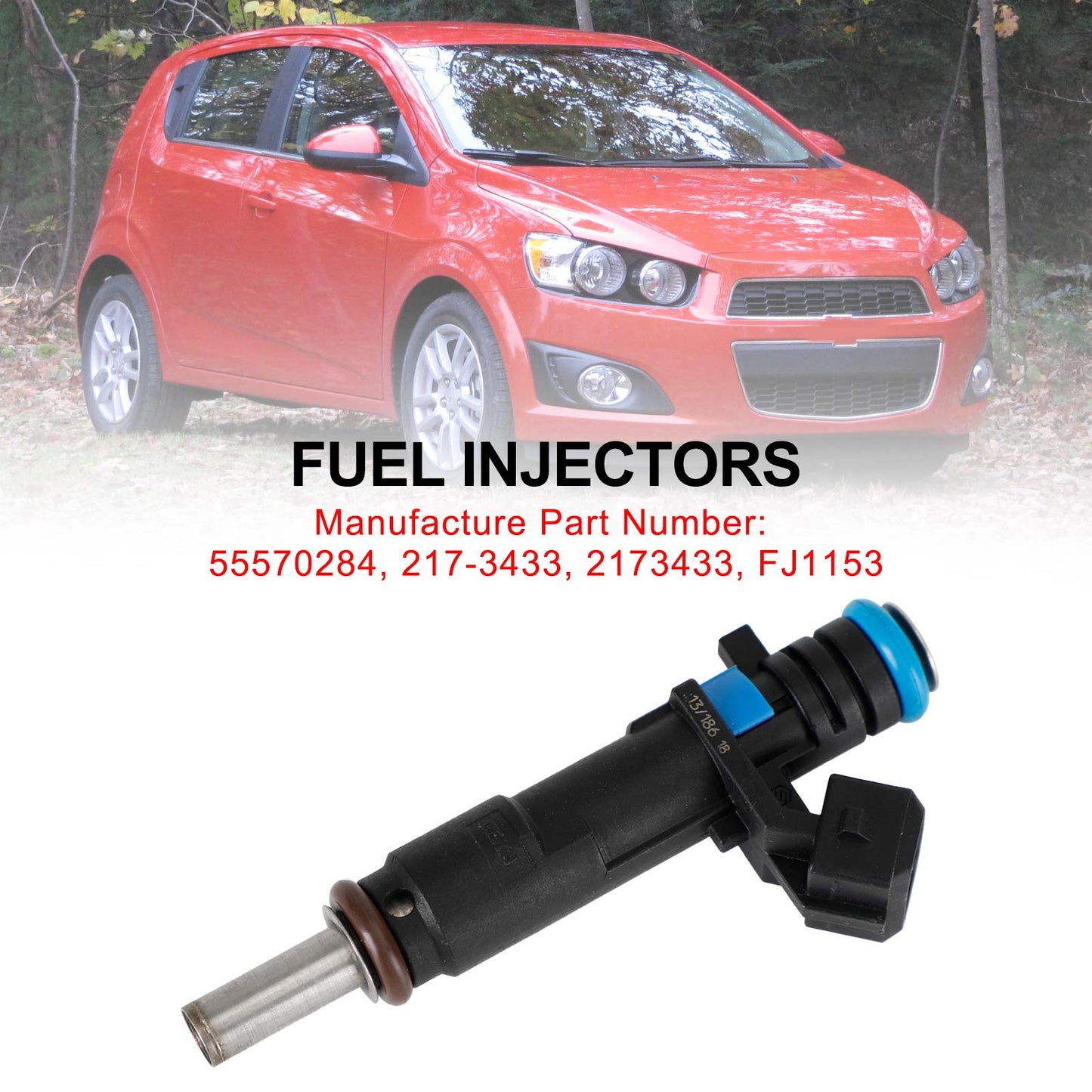 1 PIÈCES 2011-2015 Chevrolet Cruze Sonic 1.8L 217-3433 Injecteurs de Carburant 55570284