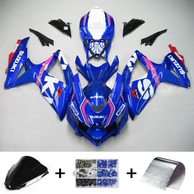 Amotopart Suzuki GSXR 600/750 2008-2010 Verkleidungskit Karosserie Kunststoff ABS K8