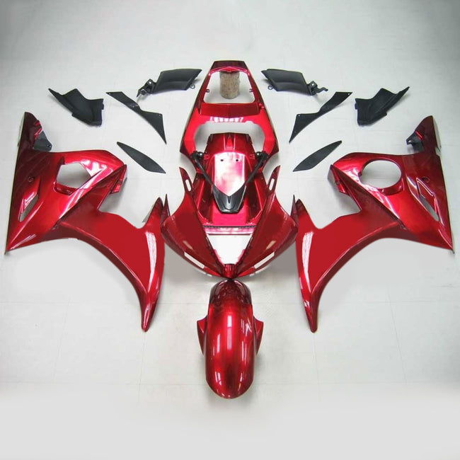 Amotopart Yamaha 2003-2004 YZF 600 R6 & 2006-2009 YZF R6S Gloss Red Fearing Kit