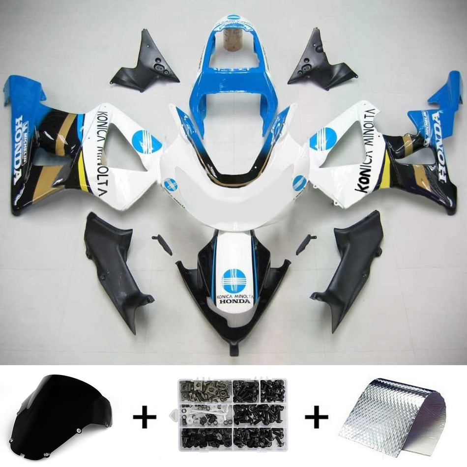 Amotopart Honda CBR929RR 2000-2001 Kit de carénage Corps Plastique ABS