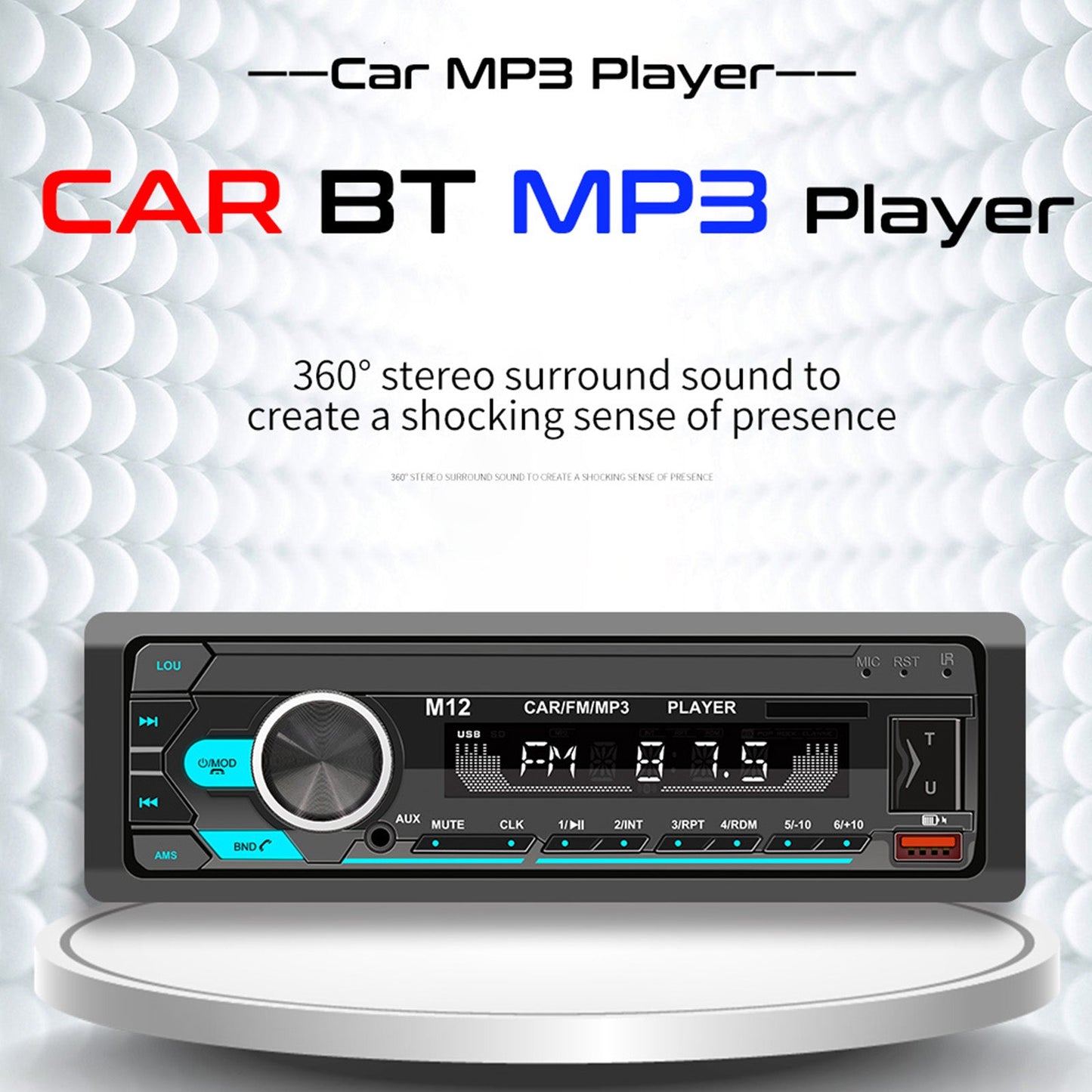 AI Smart Bluetooth Stereo Radio FM Auto MP3 Player Positionierung, um ein Auto zu finden