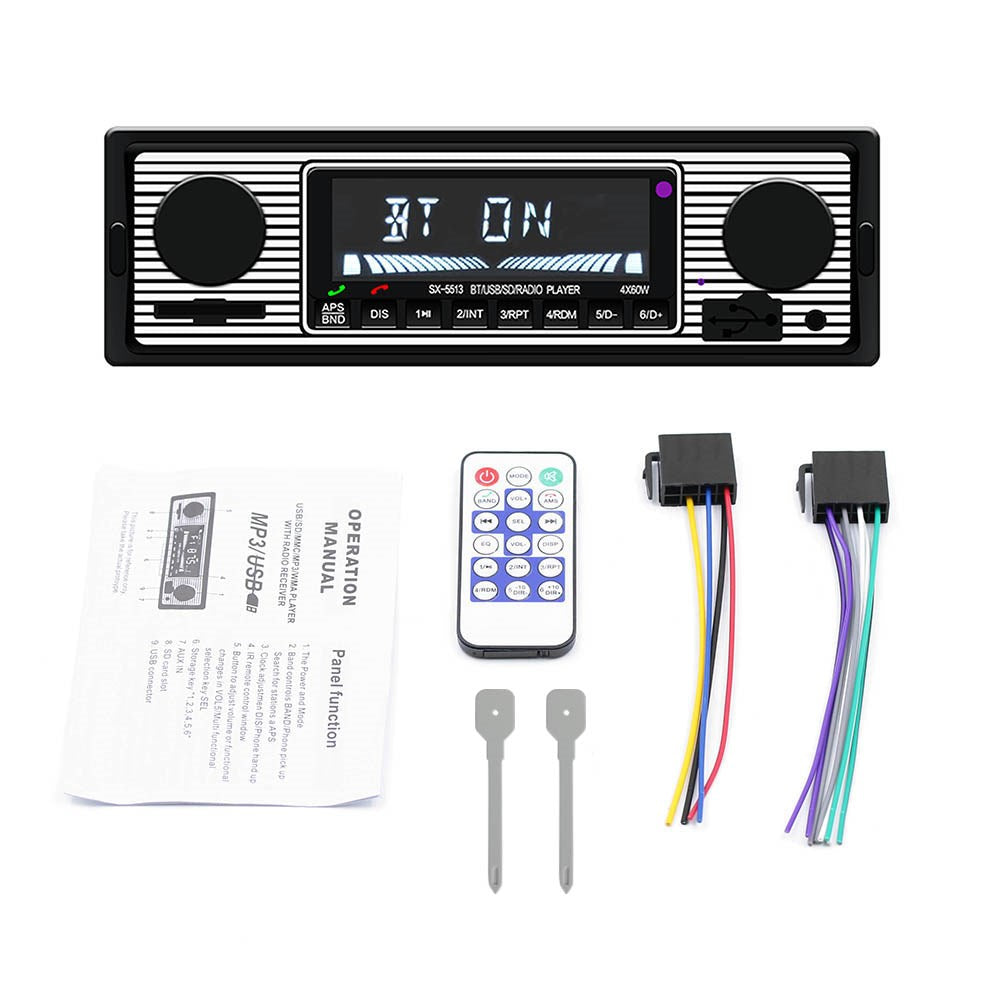 Lecteur MP3 Vintage Bluetooth Radio FM AUX Récepteur audio stéréo classique USB