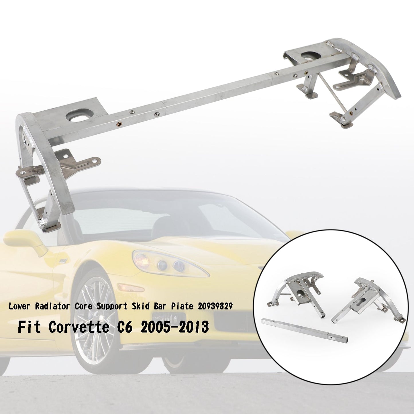 2005-2013 Corvette C6 plaque de support de noyau de radiateur inférieur plaque de protection 20939829
