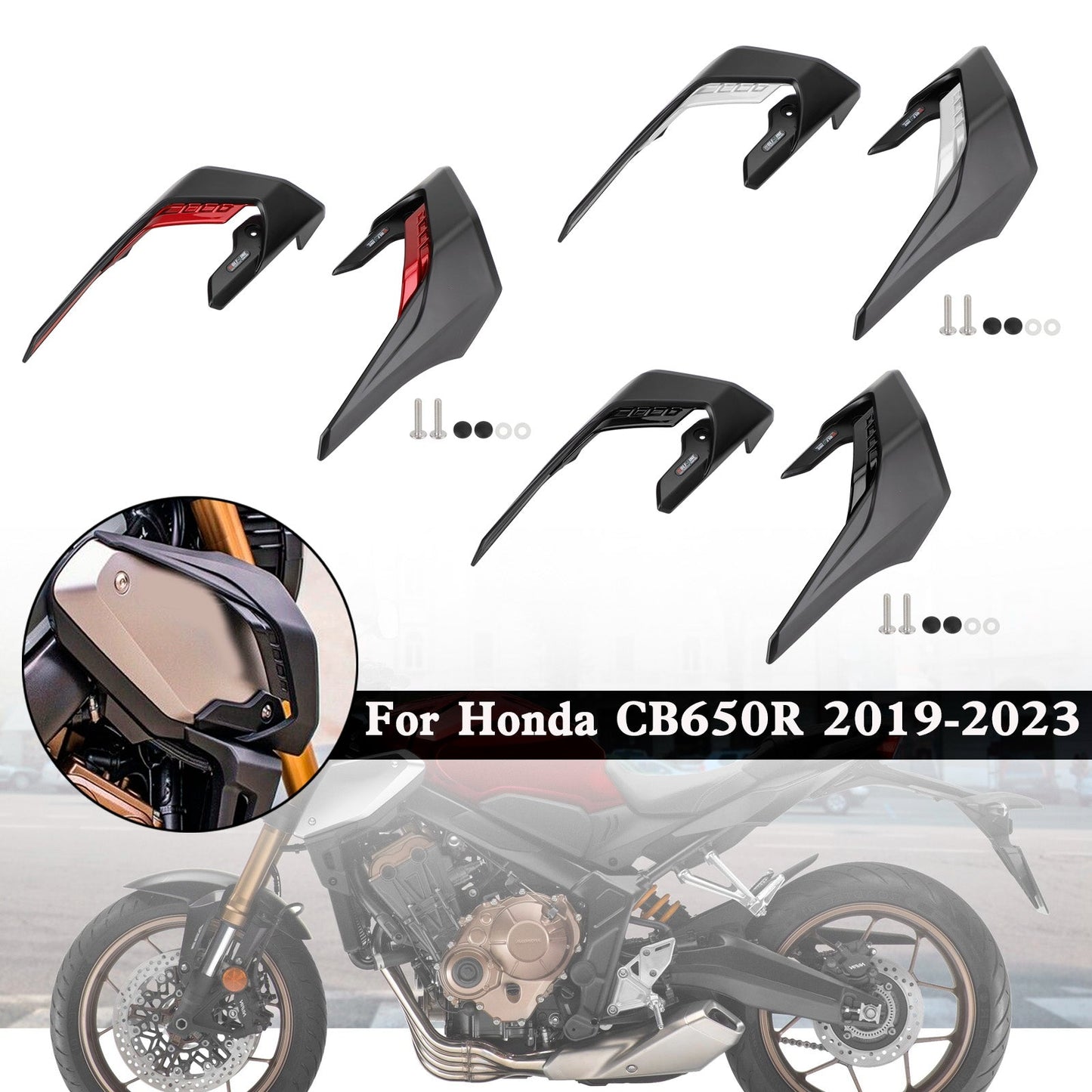 2019-2023 Honda CB650R Seitenspoiler Aerodynamische Wing Deflector Verkleidung
