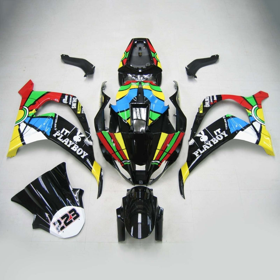 Amotopart Kawasaki ZX10R 2011-2015 Kit de carénage multicolore