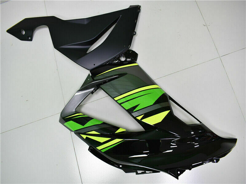 Amotopart 2013-2018 Kawasaki ZX6R Verkleidung Green Black Kit