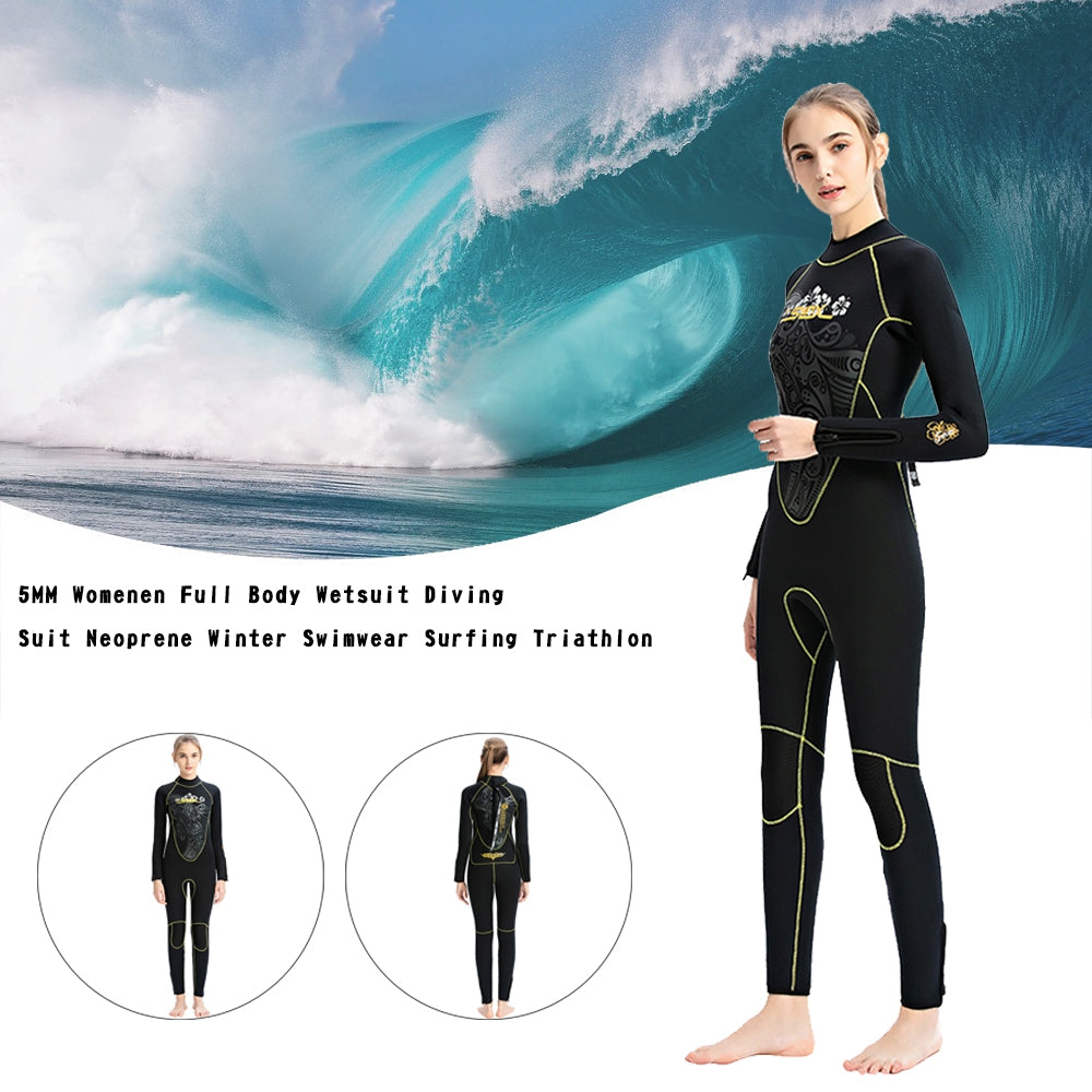 5mm Frauen Neoprenanzug Surfen Tauchanzug Ganzkörper Schnorcheln Triathlon