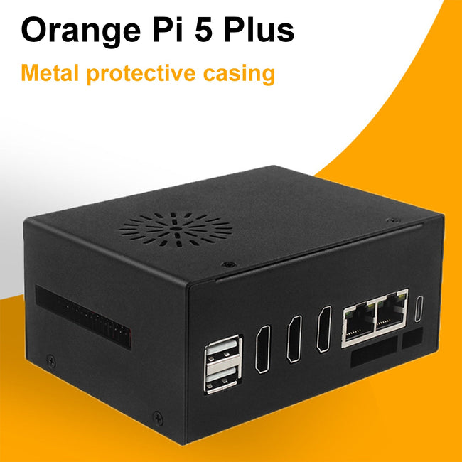 Orange pi 5 Plus Metallkühlgehäuse mit Lüfter und externer WLAN-Antenne