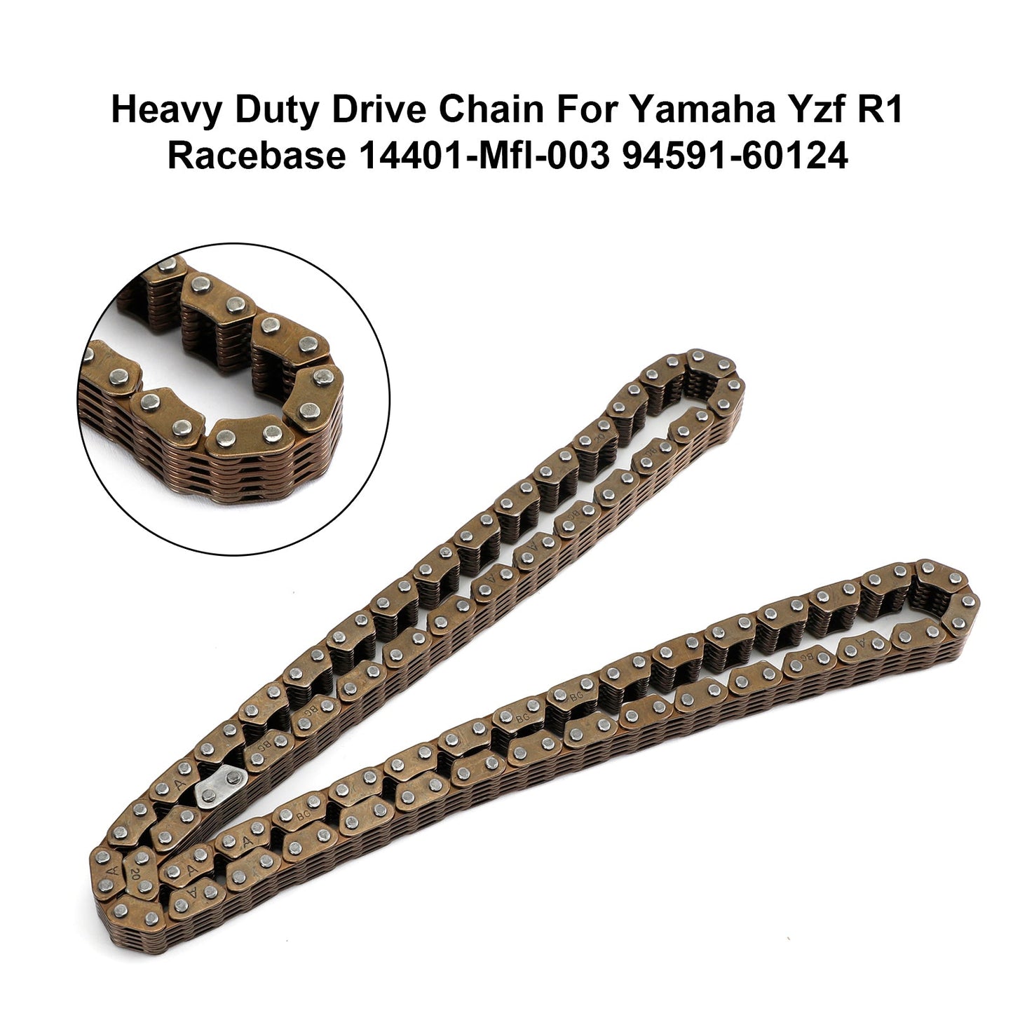 Yamaha Yzf R1 Racebase 14401-Mfl-003 94591-60124 Chaîne de distribution lourde