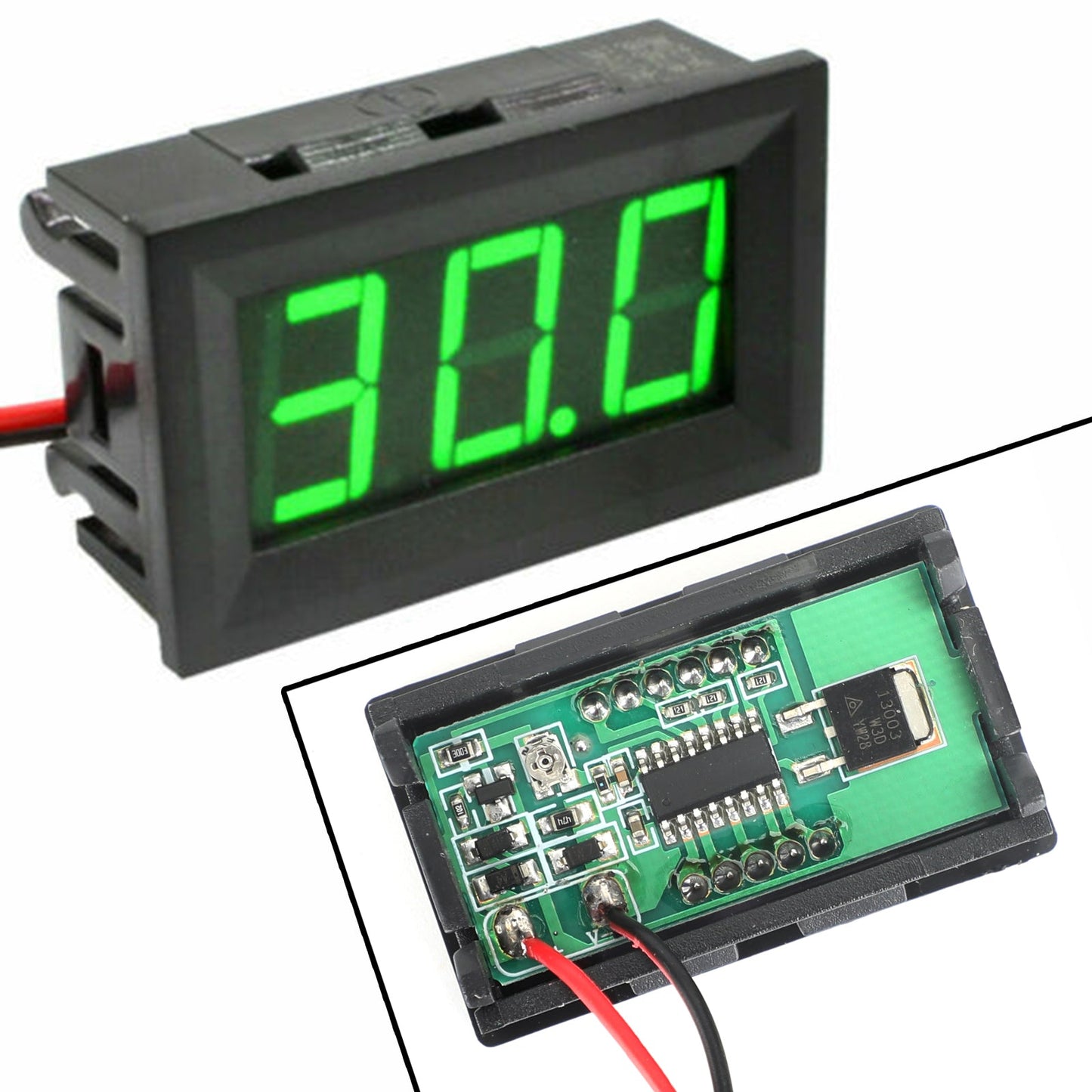 5pcs DC5-120V 0.56" 2-Wire LED Digital Display Panel Voltmeter Volt Tester