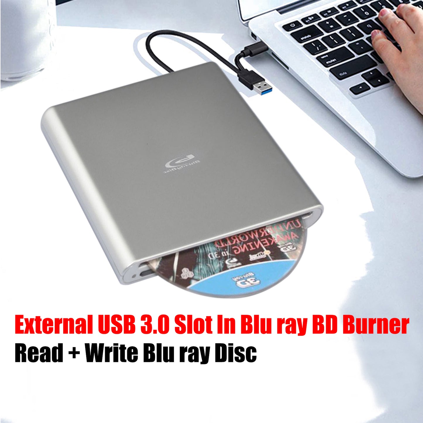 Graveur Blu Ray USB externe BD-R BD DVD CD RW graveur de disque lecteur de film pour ordinateur portable