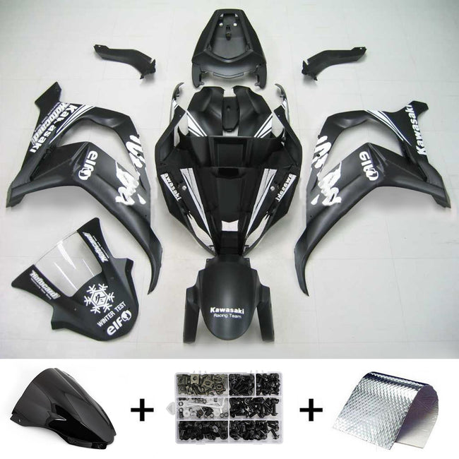 Amotopart Kawasaki 2016-2019 ZX10R Schwarzer wei?er Verkleidungskit