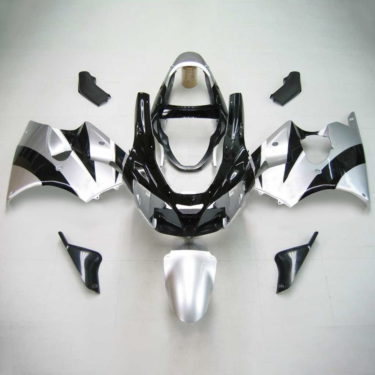 Amotopart 2000-2002 Kawasaki ZX6R Verkleidungsspiegel Schwarzes Kit