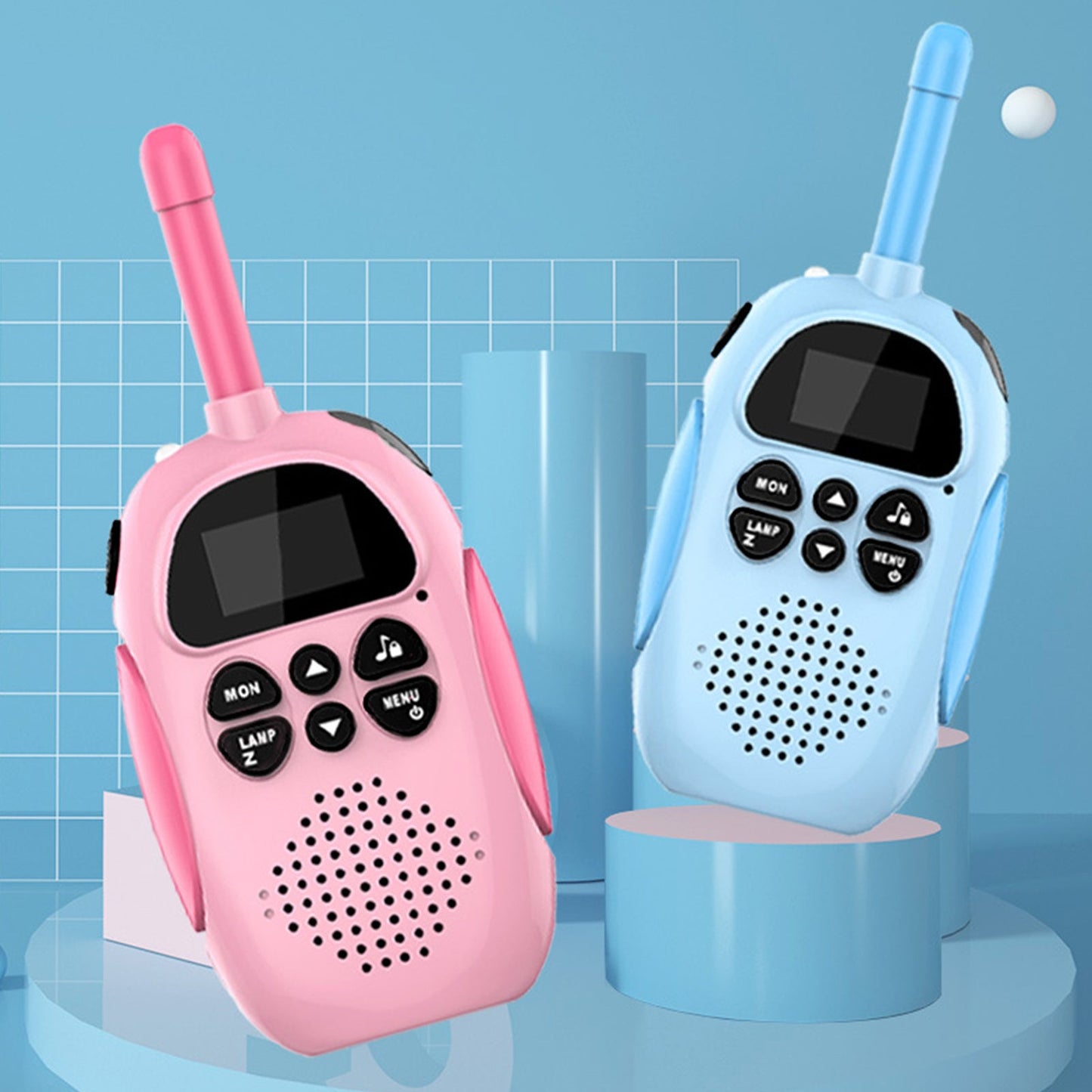 Lot de 2 talkies-walkies pour enfants 22 canaux 2 voies radio bidirectionnelle portée 3 km portable original