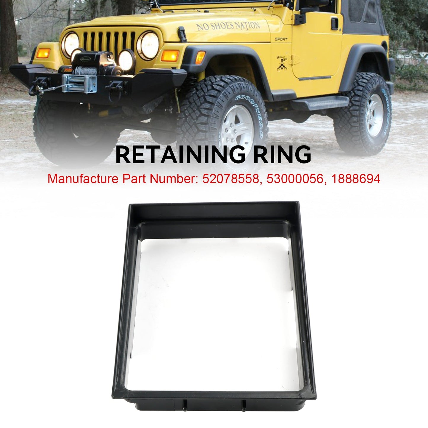 Jeep Wrangler TJ 1997–2004 Getriebe-Schaltmanschettenblende, Schaltgetriebe