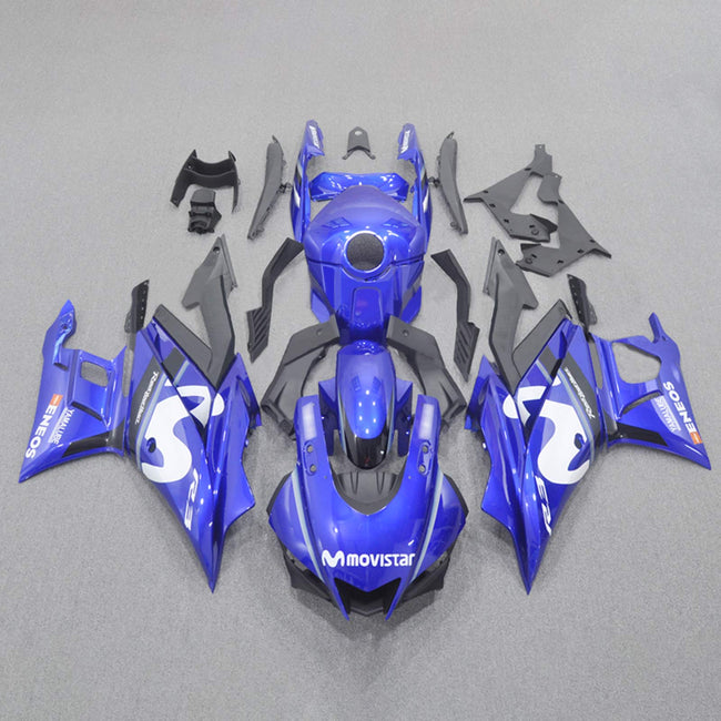 Amotopart Yamaha 2019-2021 YZF R3/YZF R25 Schwarz Blue Mix Abzugskit