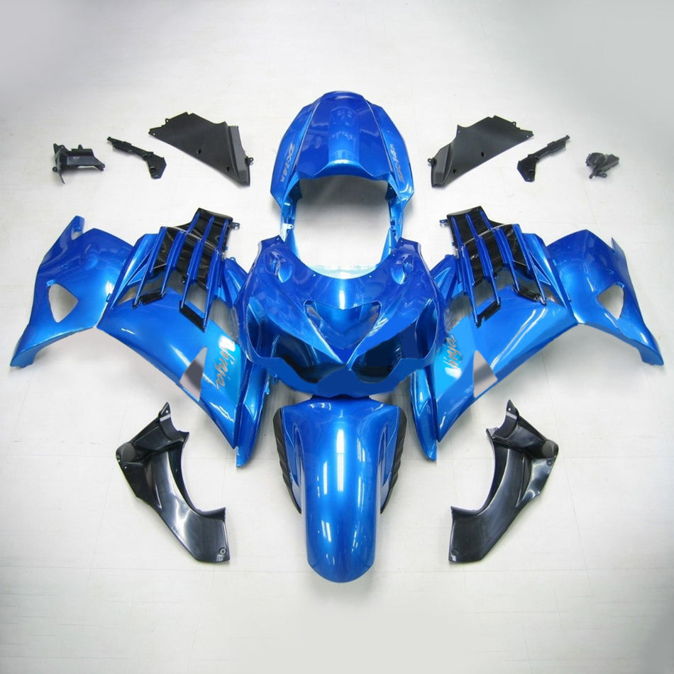 Amotopart Kawasaki ZX14R ZZR1400 2012-2022 Blue Abzugskit