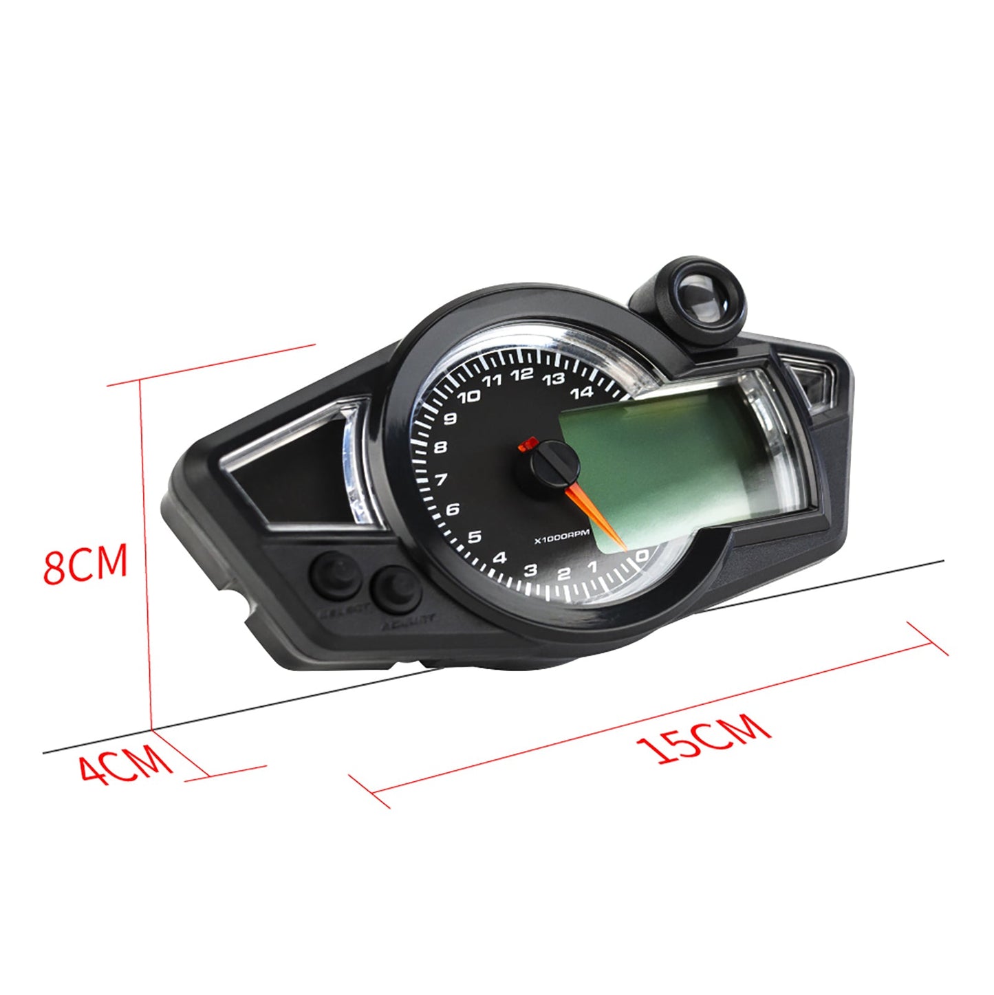 Compteur de vitesse numérique TFT moto universelle 14000 tr/min compteur de fond de vitesse