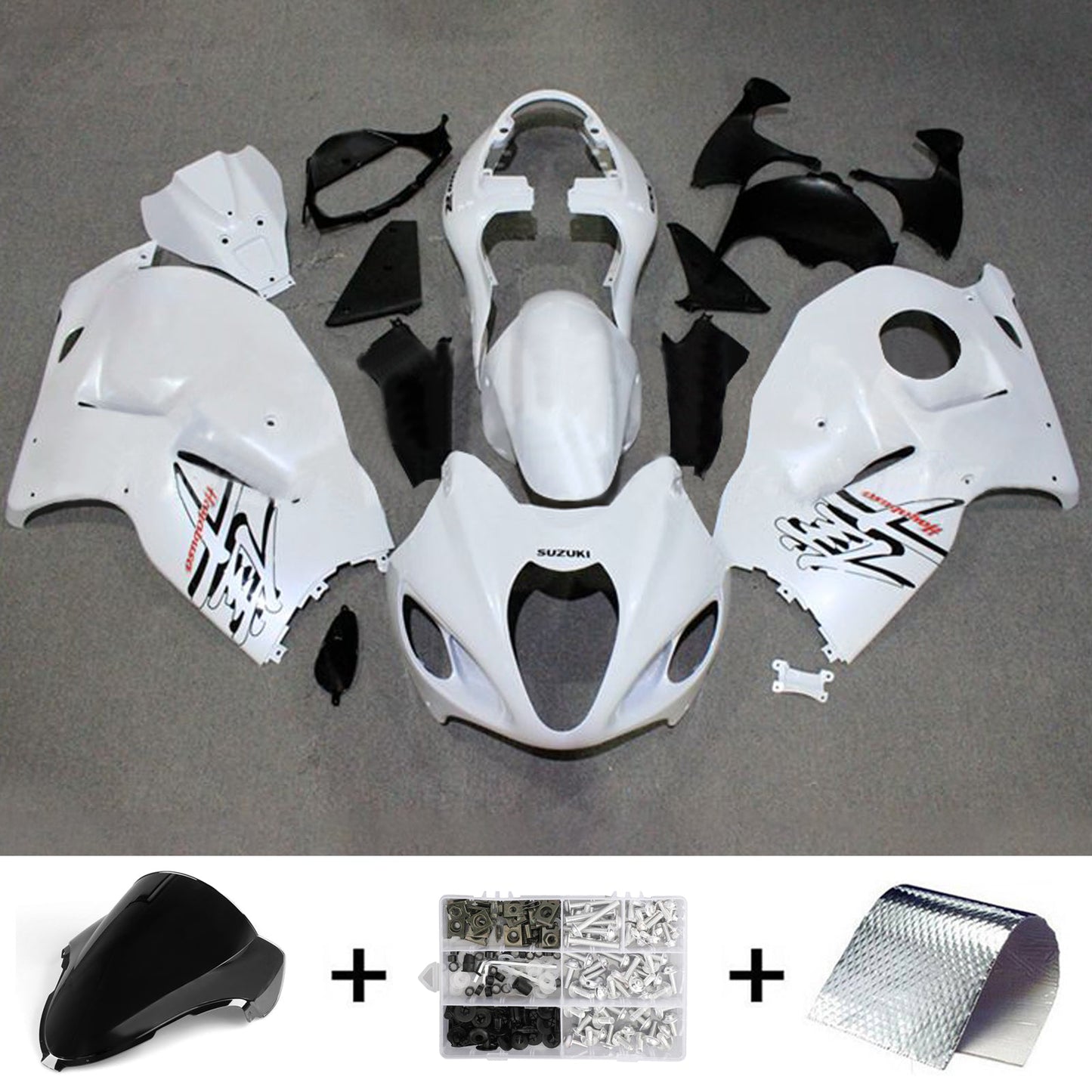 Amotopart Verkleidungsset für Suzuki Hayabusa GSX1300R 1999–2007, Karosserie, Kunststoff, ABS