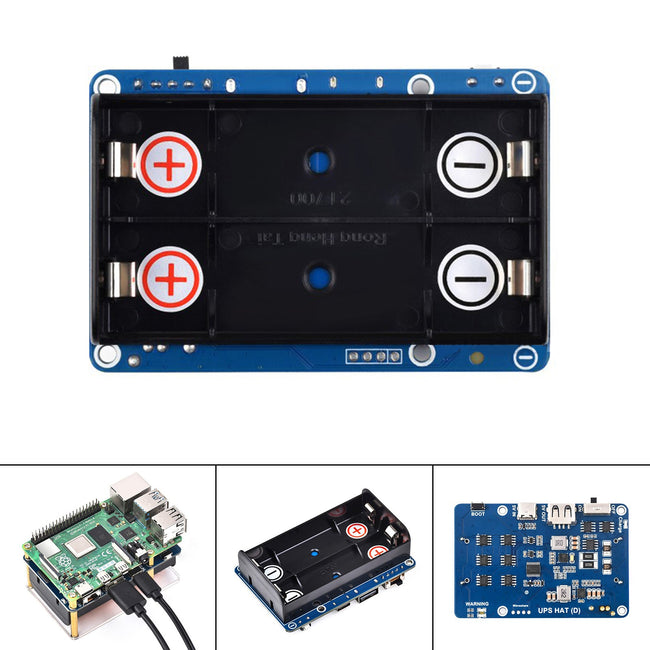 UPS HAT (D) Kit für Raspberry Pi 5V unterbrechungsfreies Stromversorgungsmodul