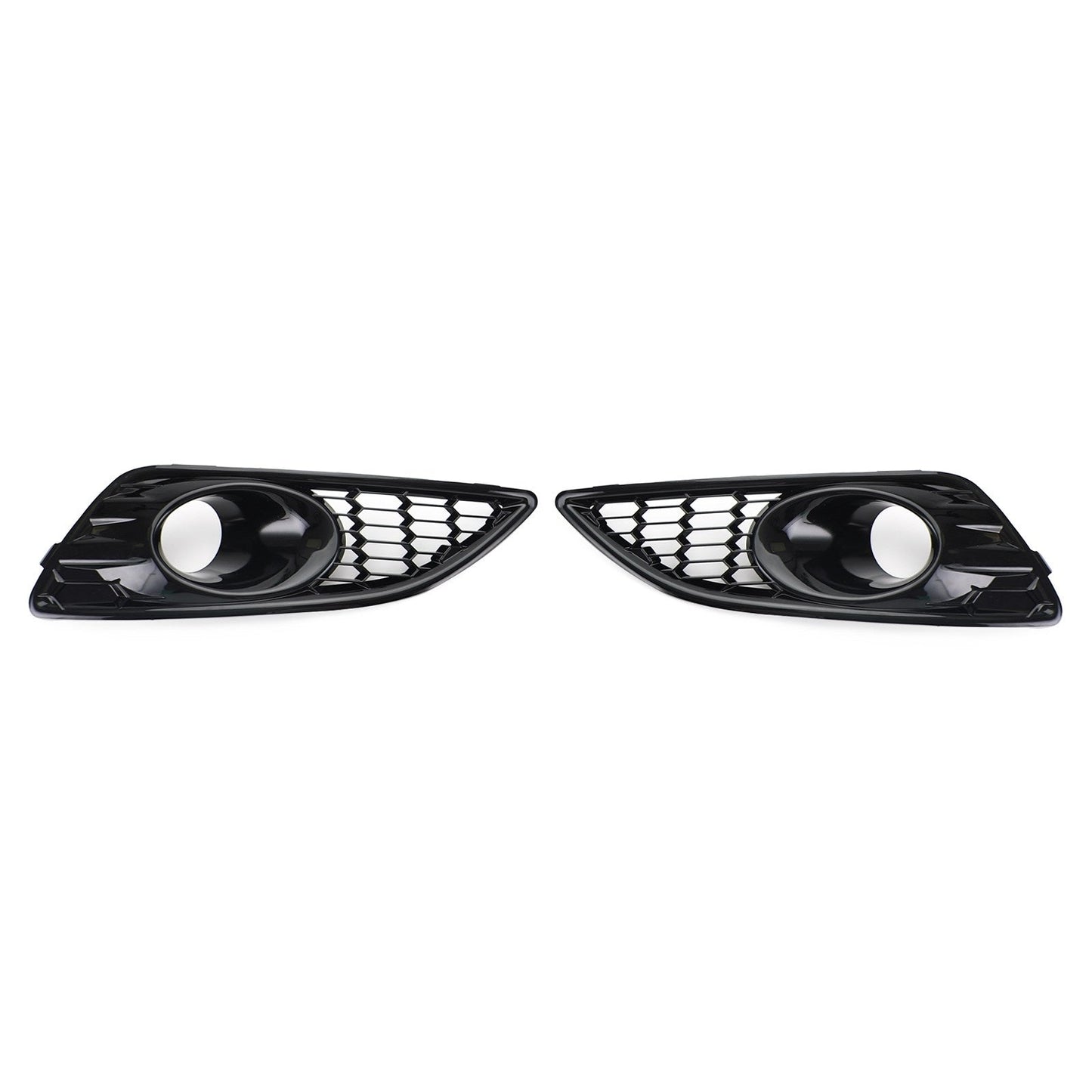 Paar Kühlergrill Gloss Black Front Nebel Lichtlampe Abdeckung Ford Fiesta 2013-2017 Generisches Generikum
