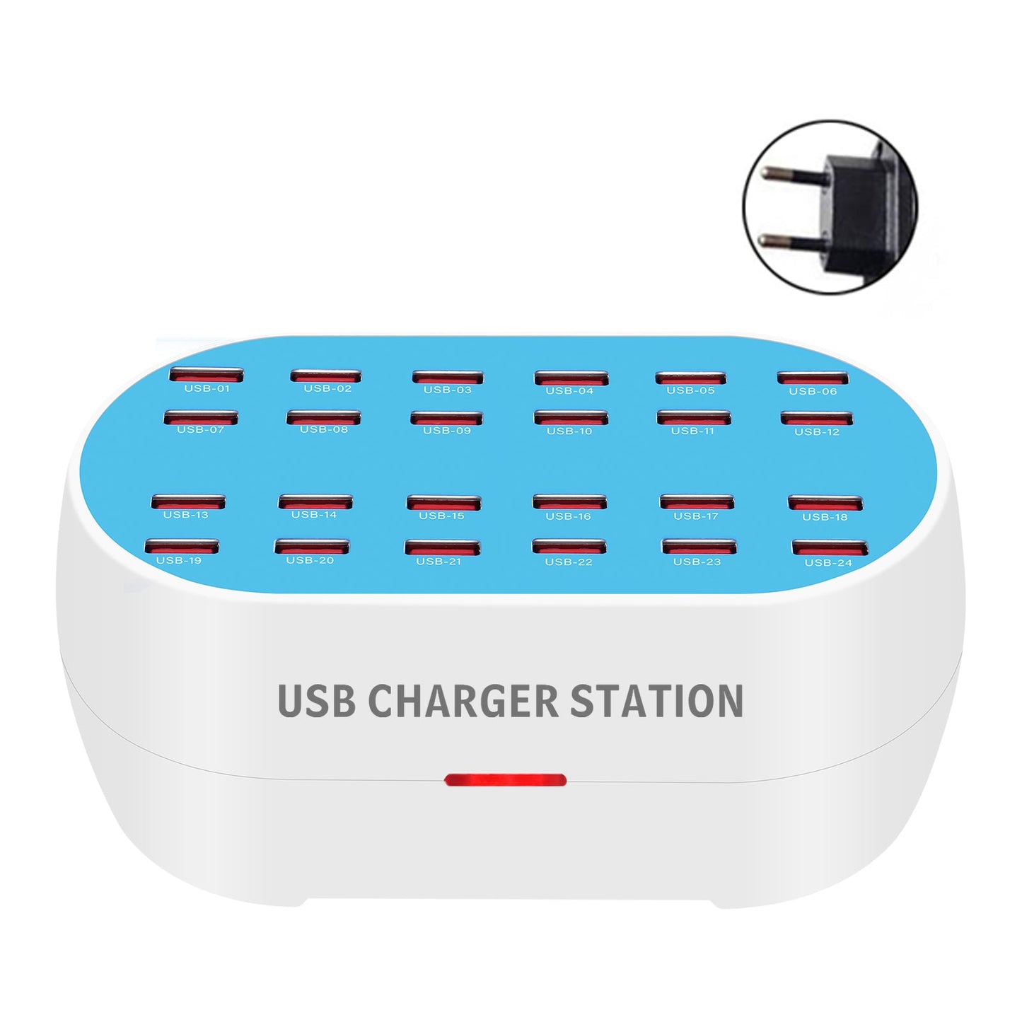 Chargeur 180W 120W HUB 30 24 18 12 Ports USB Dock Station de charge multi-appareils avec prise UE de bureau filaire