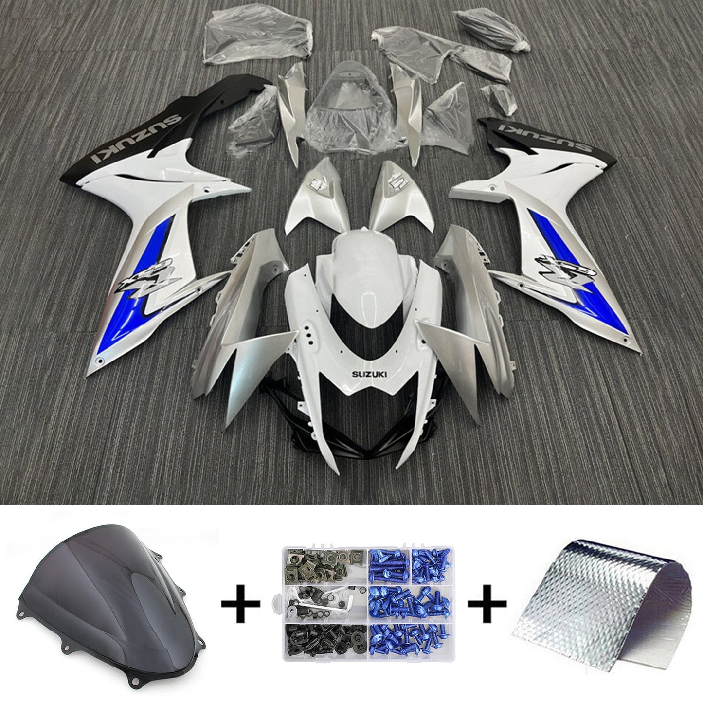 Amotopart Suzuki GSXR 600/750 2011¨C2023 K11 Verkleidungsset, Karosserie, Kunststoff, ABS