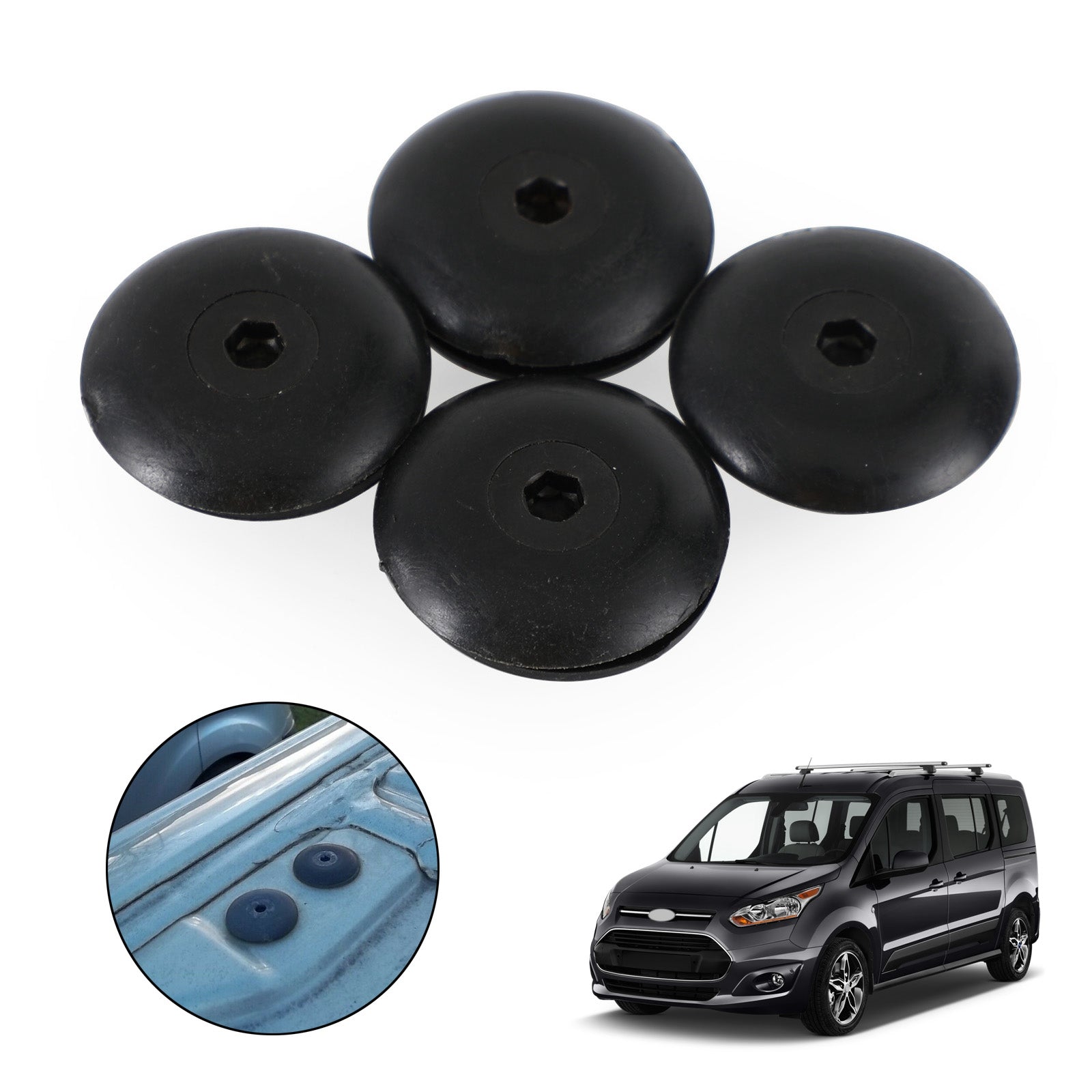 Lunetta Di Sicurezza Antitaccheggio In Acciaio Inox Per Ford Transit Custom 2012-2021 – Diametro 75 Mm, Montaggio Diretto