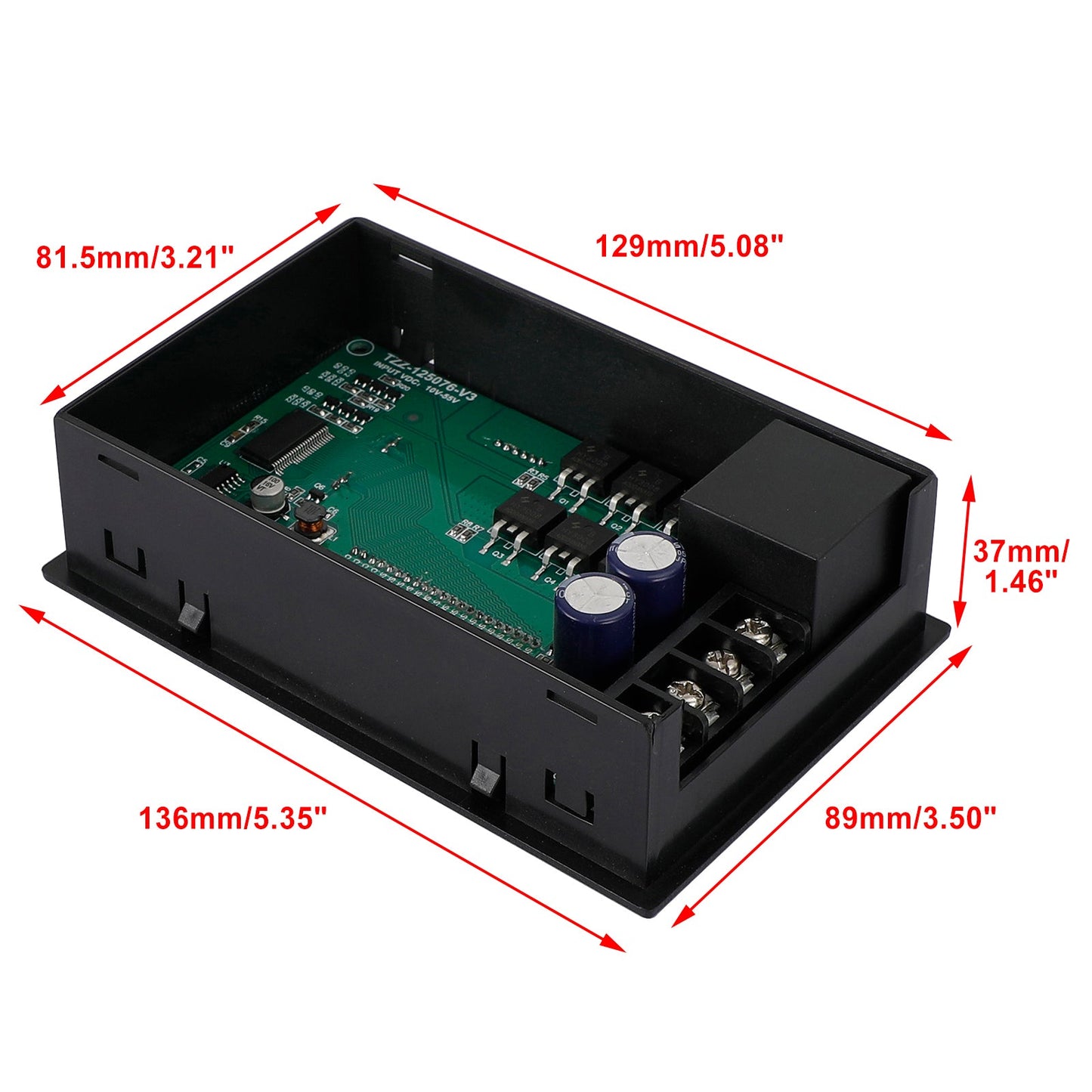 DC 10-55V Digital PWM DC Motor Speed Controller 0 ~ 100% 40A Zeit reversibel