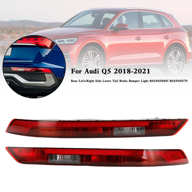 Audi Q5 2018–2021 hinten L+R Seite unten Heckbremsstoßstangenleuchte 80A945069/70