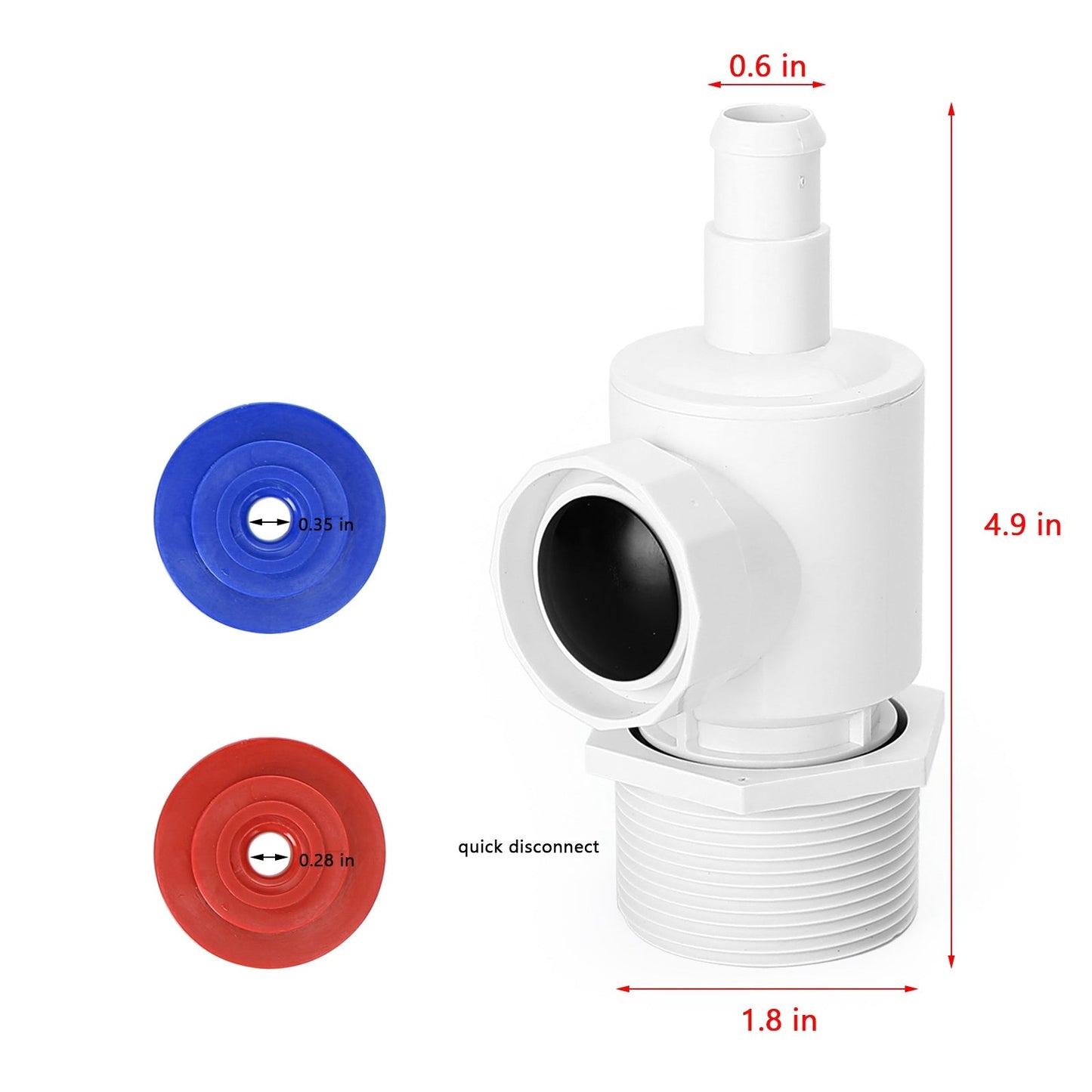 Connecteur mural universel pour nettoyeur de piscine Polaris 180 280 380 9-100-9001