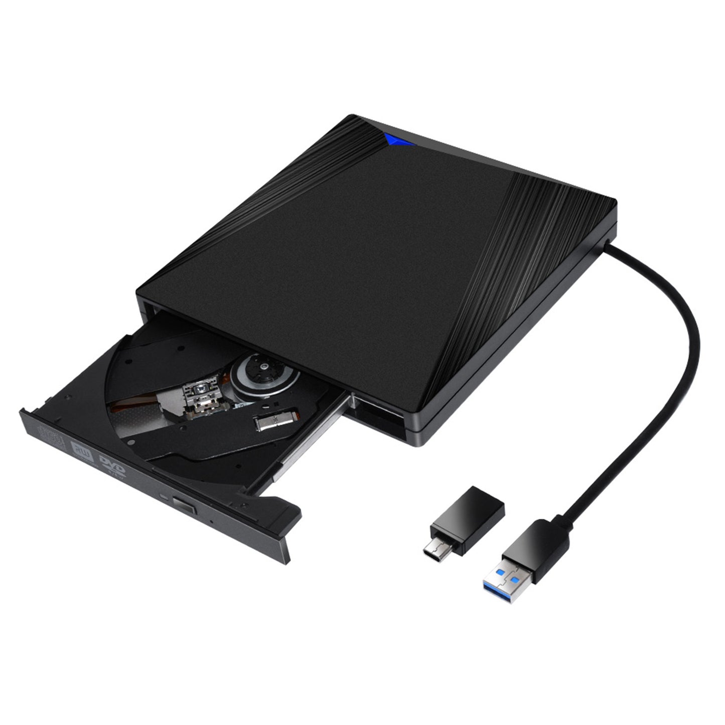 Type-C Usb 3.0 Externe Dvd Cd Rw Lecteur Graveur Pour Ordinateur Portable Noir