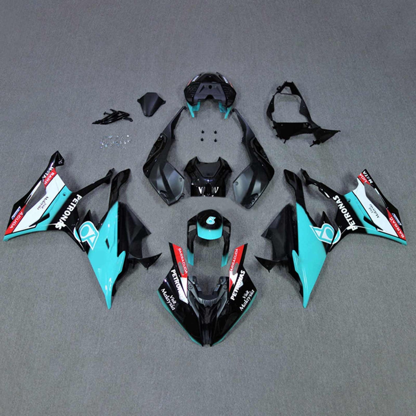 Amotopart 2019-2022 BMW S1000RR/M1000RR Black Cyan Racing Abzugskit