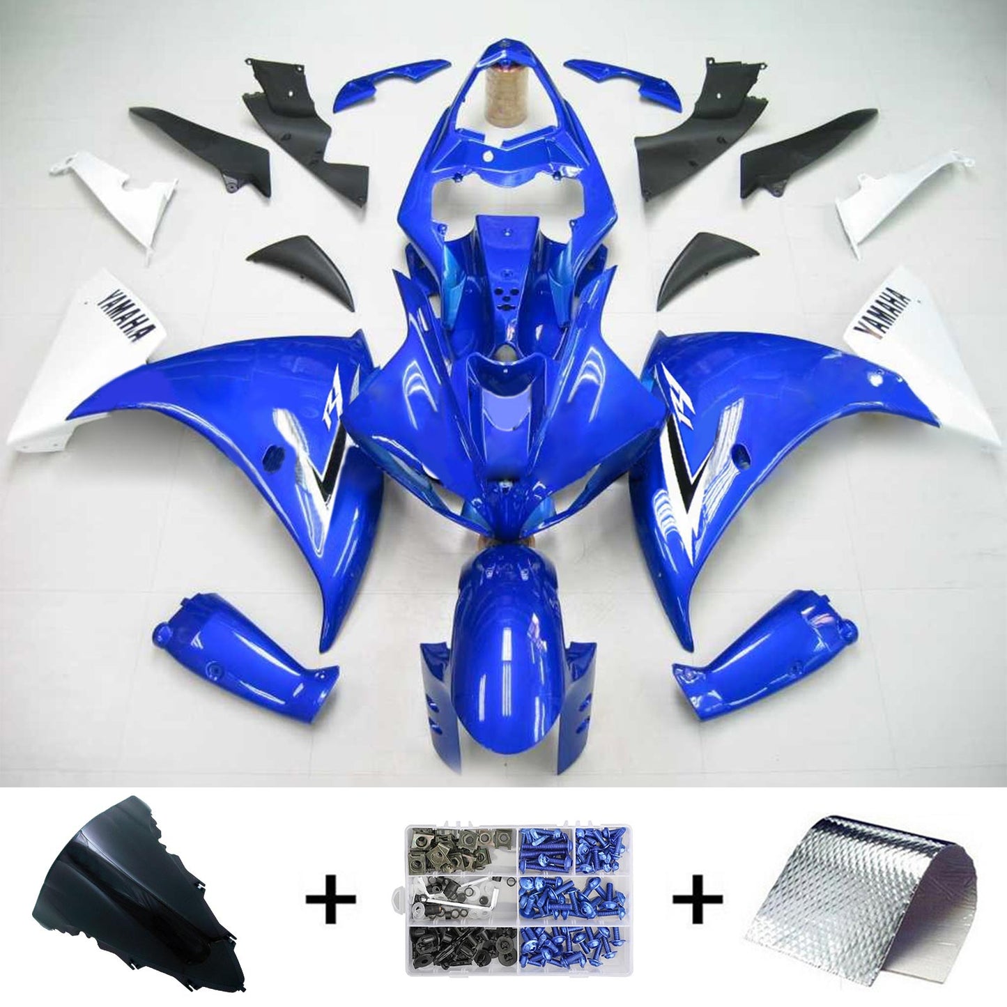 Amotopart Yamaha 2009-2011 YZF 1000 R1 Blue Verkleidungskit