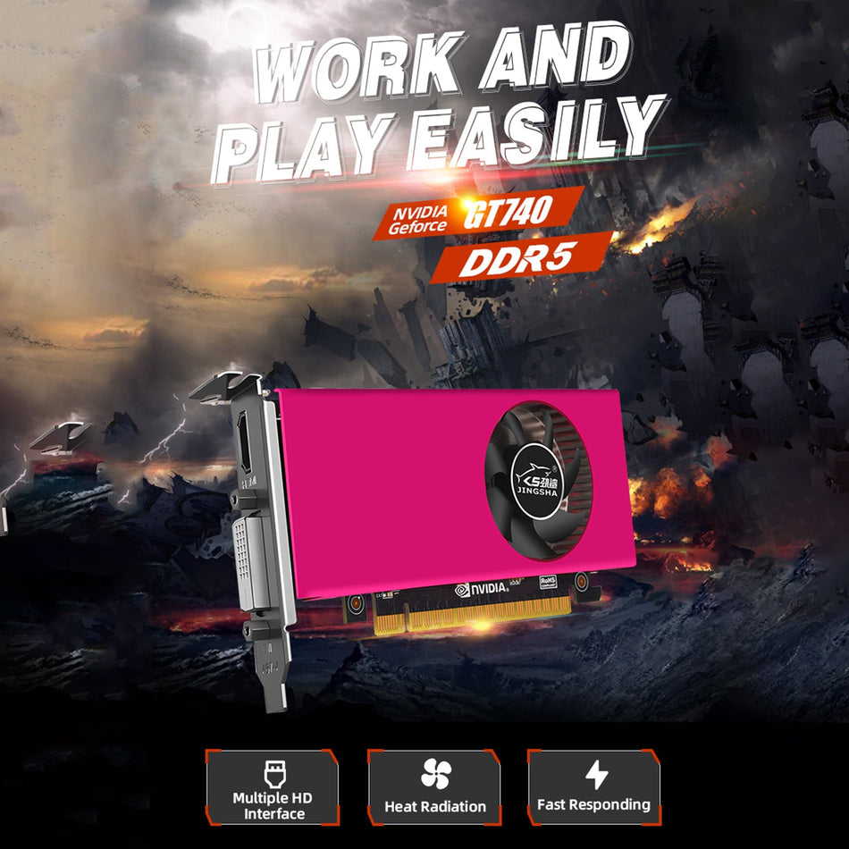 GT740 4G unabhängige Grafikkarte, Computer-Beleuchtungskarte, HD-Display-Schnittstelle