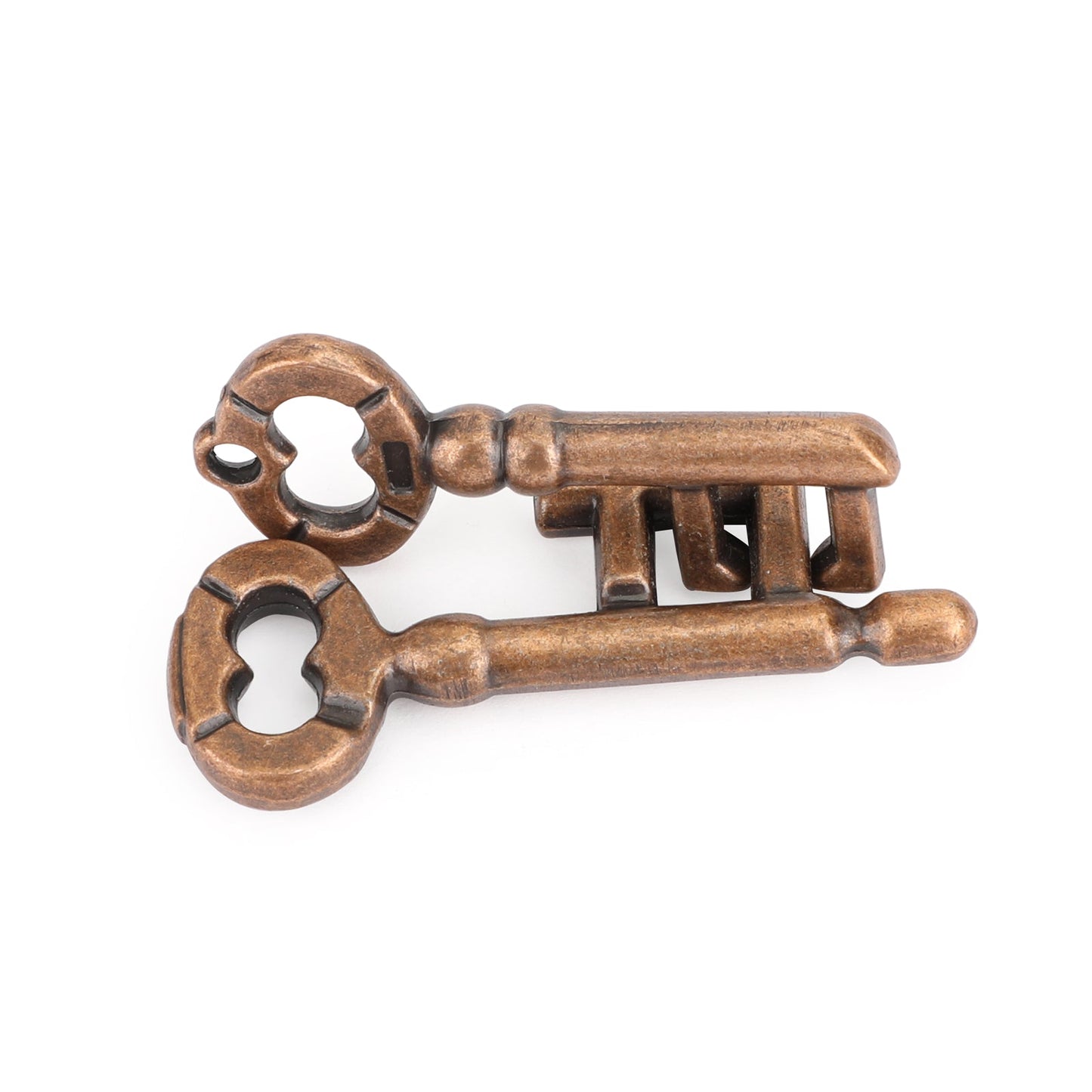 Vintage -Legierung Guss IQ Mind Puzzle Box Brain Teaser Game Key Lock Metal Lock Toys