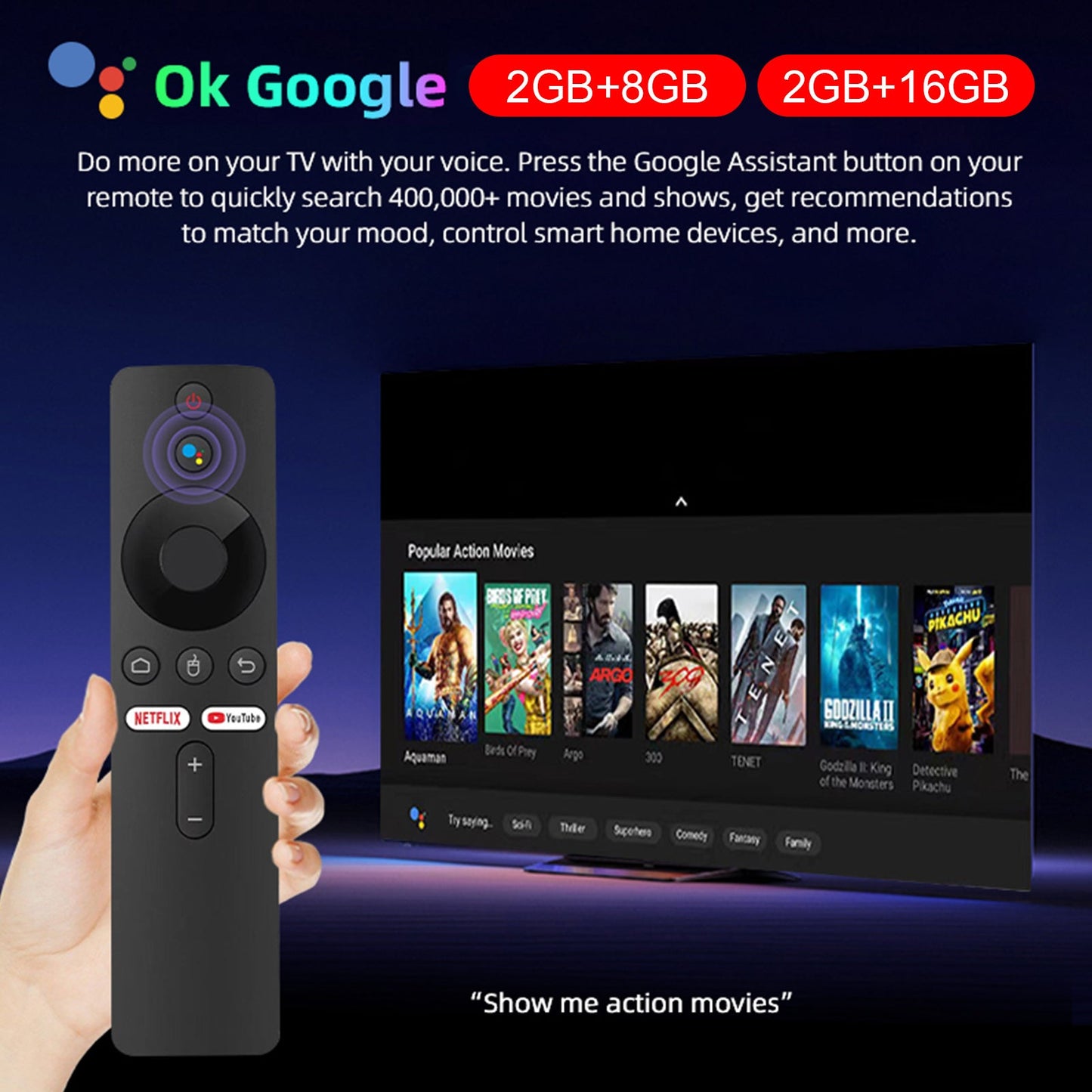 G96 TV Stick Android 13.0 Dual-Band Set-Top-Box 4K Player Bluetooth Voice TV BOX