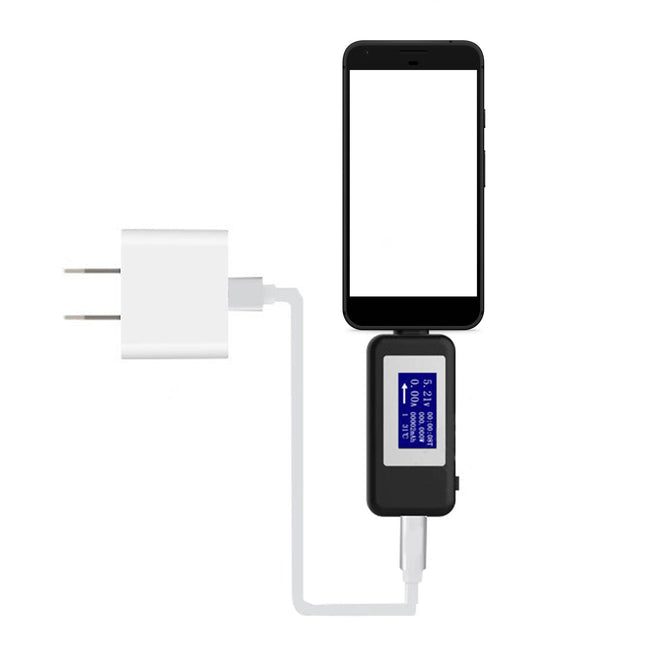 USB Tester Typ C LCD Strom Spannung Ladegerät Kapazität Monitor Power Time Meter