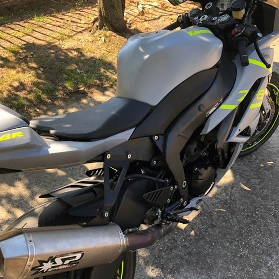 Amotopart Kawasaki 2009-2012 ZX6R 636 Kit Carénage Gris Jaune