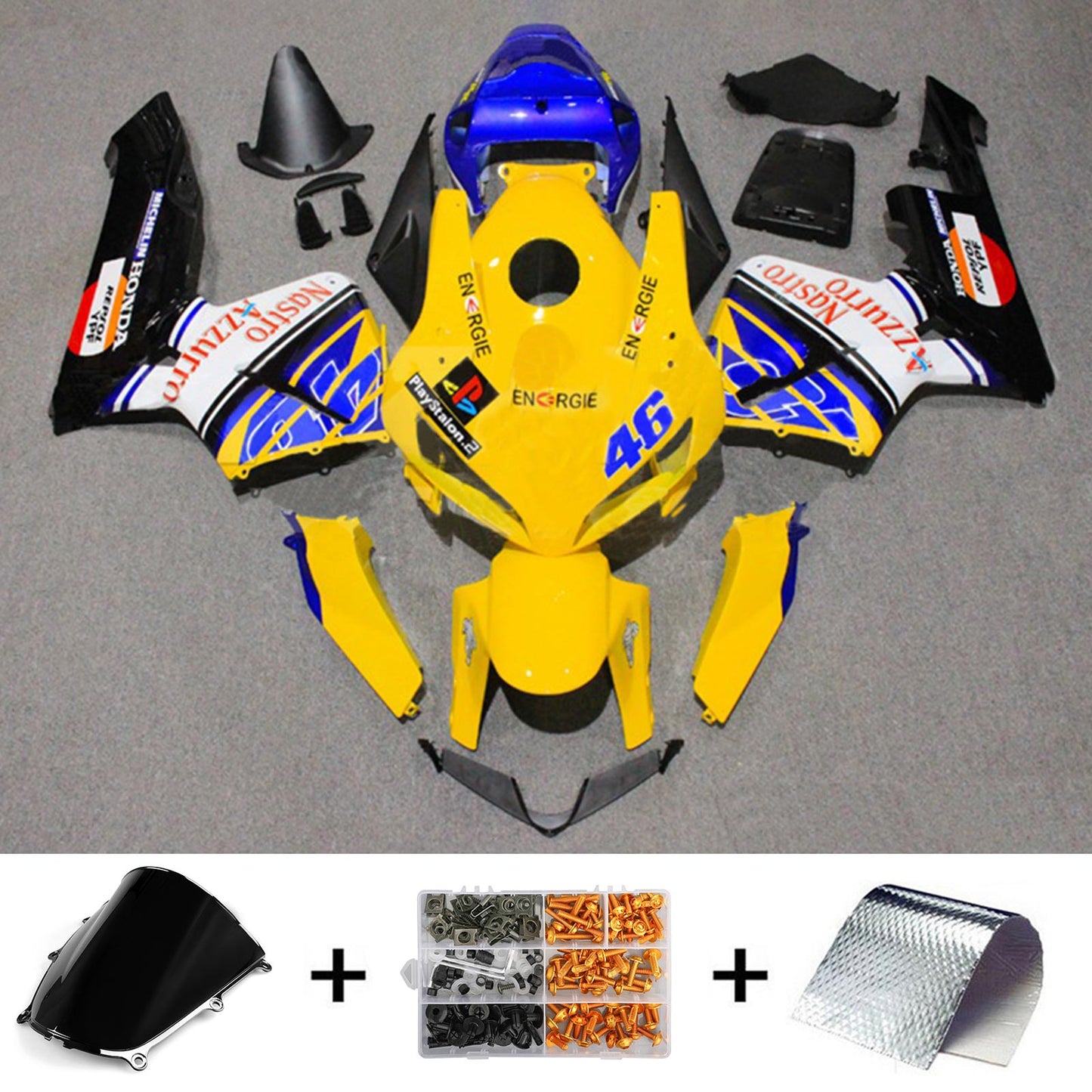 Amotopart Honda CBR600RR 2005–2006 F5 Verkleidungsset, Karosserie, Kunststoff, ABS