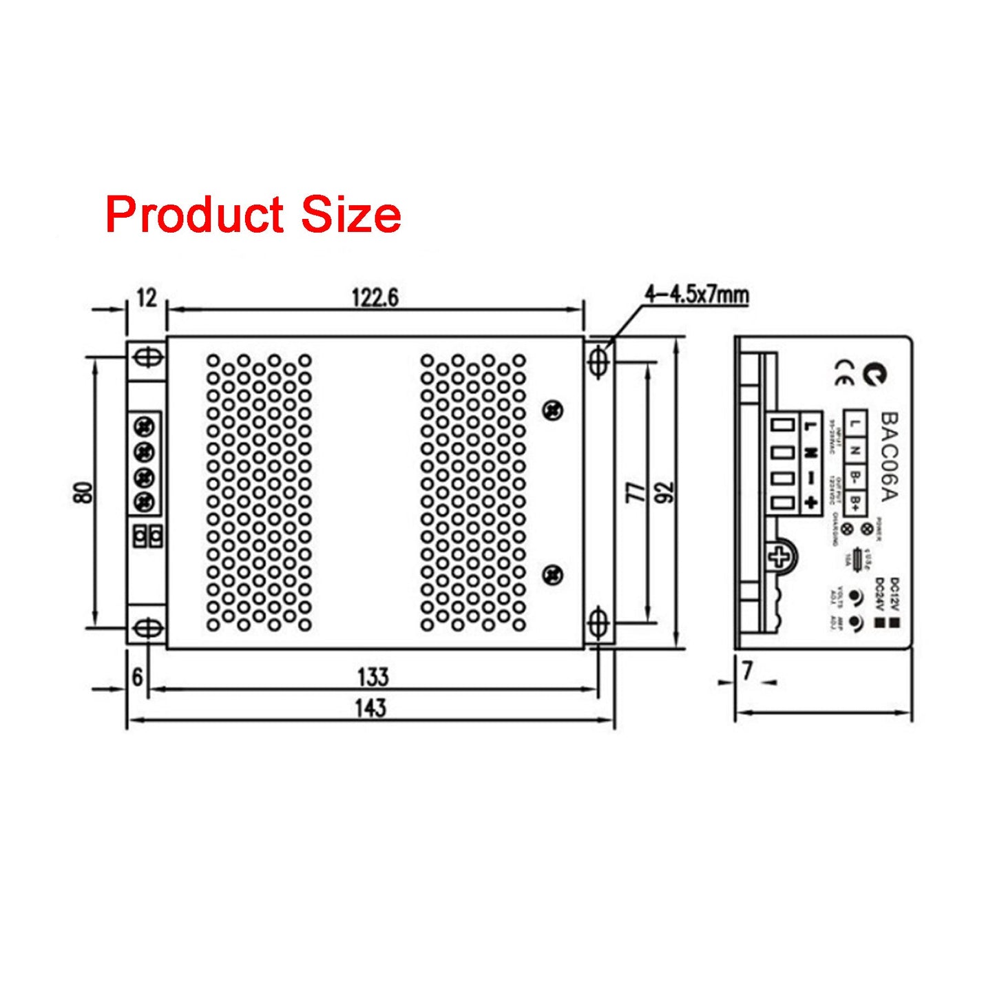 BAC06A 12V Batterieladeger?t BAC06A-12V Controller für Smartgen Generator