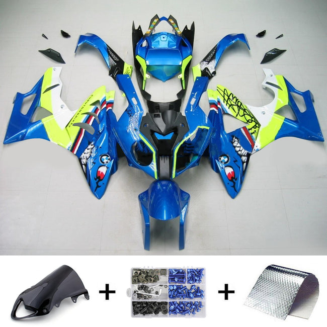 AMOTOPART 2009-2014 BMW S1000RR Blue & Yellow FACTION KIT