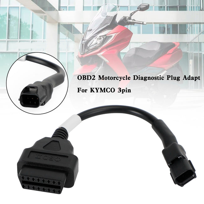 Motorrad 3 Pin auf 16 Pin OBD Adapter OBD2 Diagnosekabel Stecker für KYMCO