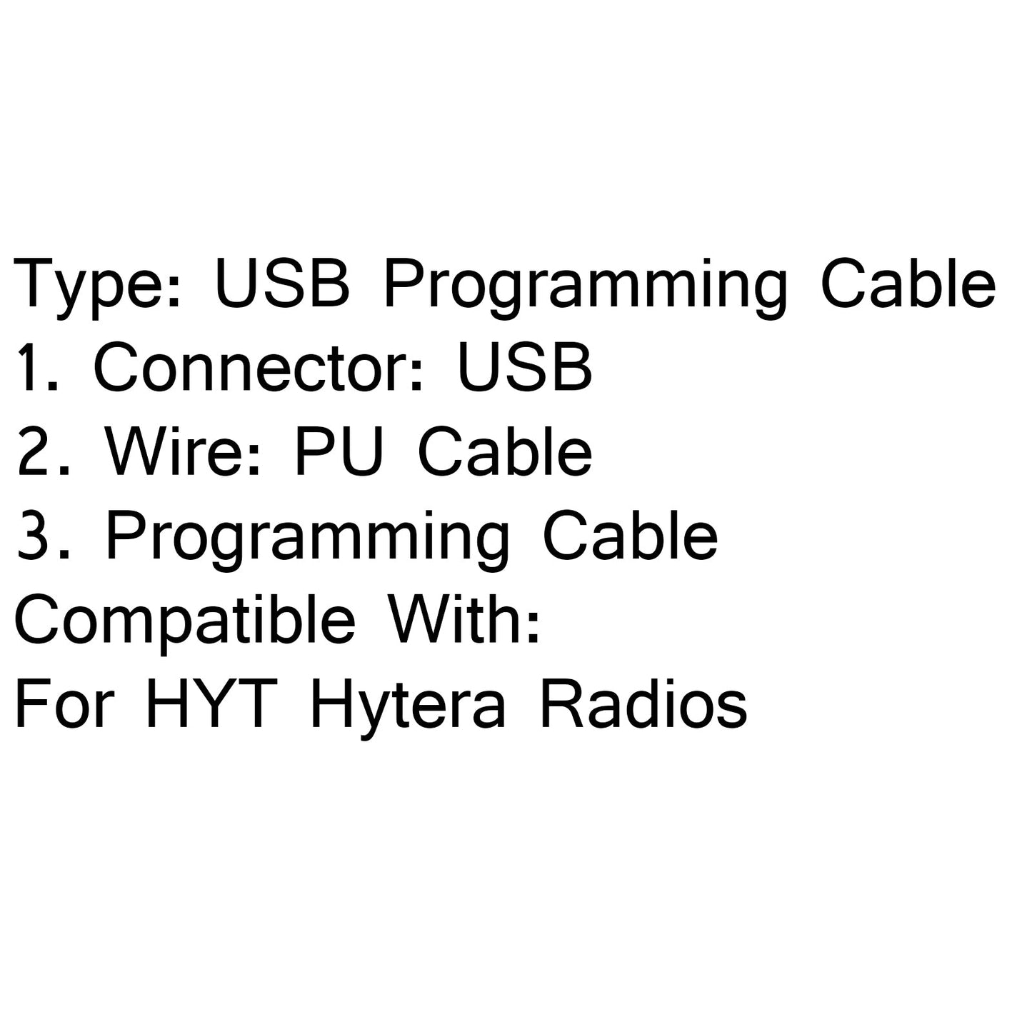 USB -Programmierkabel für Hythytera PD700 PD705 PD705G PD780 PD785 785G PD580