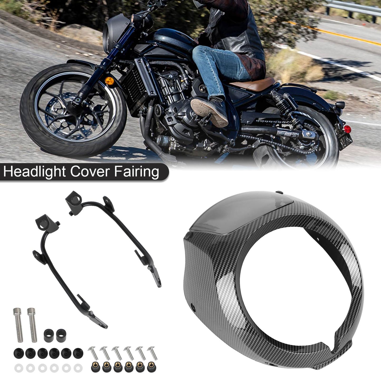 Scheinwerferverkleidung Windschutzscheibenabdeckung für Honda Rebel CMX 1100 CM1100 2021 Generic